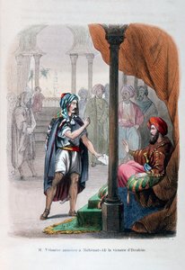 Mヴァシエールは、1818年、1847年にイブラヒムパシャがメフメットアリに勝利したことを発表 作： Jean Adolphe Beauce