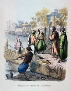 マホメットアリがコンスタンティノープルに到着、c1847。 作： Jean Adolphe Beauce