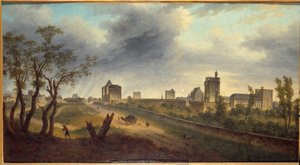 ヴァンセンヌ城の眺め アドリアン・ギニエ（1816-1854）の絵 作： Jean Adrien Guignet