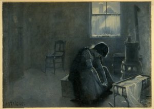 厳しい冬でしたね、パブ。 1893年（カラーリトグラフ） 作： Jean Alexandre Michel Andre Castaigne
