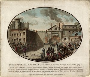 1789年7月14日、1789年のバスティーユの嵐 作： Jean Alexis Cornu