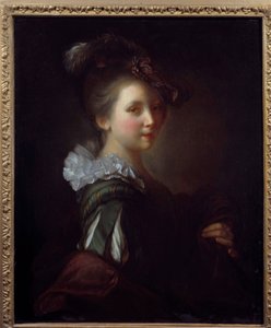 女性の肖像画 ジャン・アレクシス・グリムー（1680-1740） 18世紀 トゥールーズ、Musee des Augustins 作： Jean Alexis Grimou