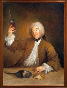 ダルタギエット侯爵の酒飲み。アレクシス・グリムー（1680-1733）の絵画、油彩・キャンバス