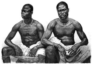 ギニア、アッシニー出身の2人の男性、c1860-1920。 作： Jean Andre Rixens