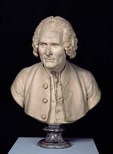 ジャン・ジャック・ルソーの胸像（1712-78）（テラコッタ）