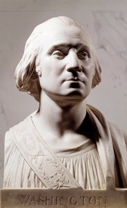 ジョージ・ワシントン（1732-1789）による大理石の胸像 ジャン・アントワーヌ・ウードン（1741-1828）による彫刻 1786年 パリ、ルーヴル美術館