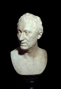 テラコッタ製の哲学者Denis Diderot（1713-1784）の胸像 Jean Antoine Houdon（1741-1828）による彫刻 1771年 パリ、ルーヴル美術館蔵 作： Jean Antoine Houdon