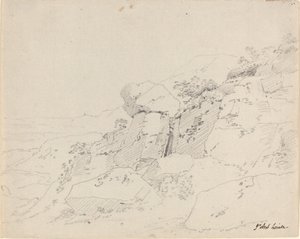 山の端にある氷河の岩 作： Jean Antoine Linck