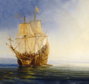 ガレオン船を占領する 作： Jean Antoine Theodore Gudin