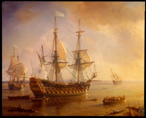 ロベール・カベリエ・ド・ラ・サールのルイジアナ遠征（船の詳細 作： Jean Antoine Theodore Gudin