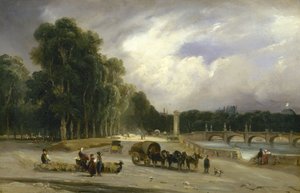 クール・ラ・レーヌの眺め 1828年頃 油彩・カンヴァス