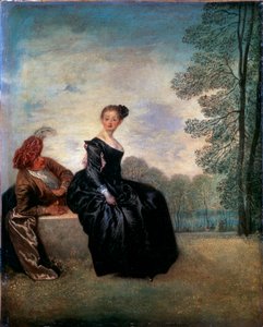 気まぐれな女La Boudeuse、1718年。 作： Jean Antoine Watteau