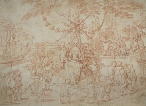 春の寓意、あるいは若き庭師たち 作： Jean Antoine Watteau