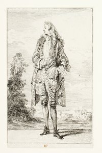 ジェントルマン、ハンド・イン・ベスト 作： Jean Antoine Watteau