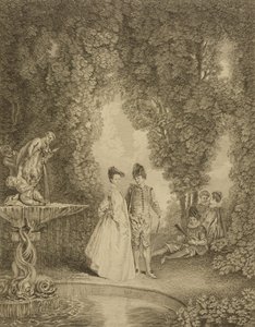 滝 作： Jean Antoine Watteau