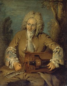 ハーディガーディを演奏する男 作： Jean Antoine Watteau