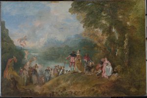1717年のCytheraのためのCythera乗船への巡礼 作： Jean Antoine Watteau