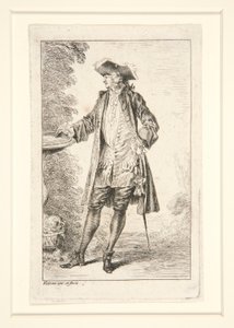 シリーズ フィギュア・ド・モード (フィギュア・オブ・ファッション) のプレート 作： Jean Antoine Watteau