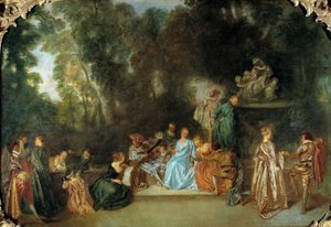 レクリエーション・ガランテ ジャン・アントワーヌ・ワトー（1684-1721）の絵画 18世紀 ベルリン、ダーレム美術館