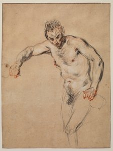 1717年、ワインを注ぐサテュロス 作： Jean Antoine Watteau
