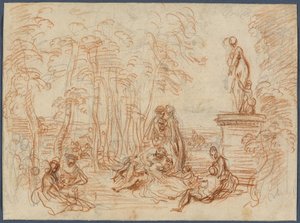 愛の饗宴』の習作 作： Jean Antoine Watteau