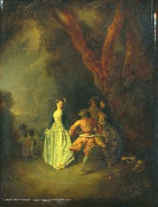 カントリーダンス、1711年 作： Jean Antoine Watteau
