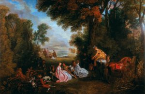 追跡中の停止Rendez-vous de chasse、1717-1720。