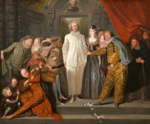 イタリアのコメディアンたち（1720年頃）。 作： Jean Antoine Watteau