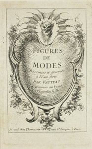 タイトルページ、フィギュア・ド・モードより 作： Jean Antoine Watteau