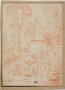 死者を葬るトビット、あるいはフォシアンの葬儀 作： Jean Antoine Watteau