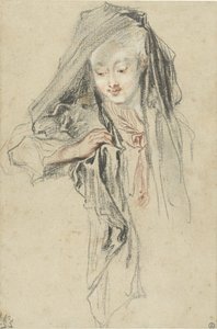 ベールを持つ女性 作： Jean Antoine Watteau