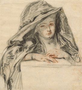 黒人の女、1719年頃 作： Jean Antoine Watteau