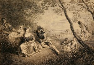 アミューズメントシャンペトル 作： Jean Antoine Watteau