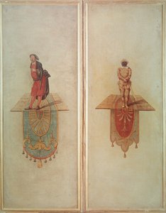 パンタロン（左）とハーレクイン（右） 作： Jean Antoine Watteau
