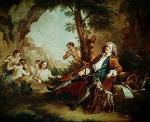 Antoine de la Roqueの肖像 作： Jean Antoine Watteau