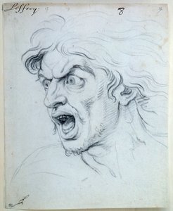 魂の情熱の表現、恐るべきもの。ジャン・オードラン（1667-1756）のドローイング 作： Jean Audran
