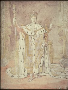 戴冠式のローブを着たチャールズ10世 作： Jean Auguste Dominique Ingres