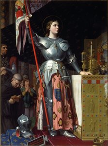 1429年、ランス大聖堂でのシャルル7世の戴冠式に臨むジャンヌ・ダルク 作： Jean Auguste Dominique Ingres