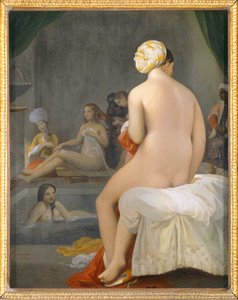 小柄な女性ハーレムの内部 - 入浴客。ハーレムの内部。1828 ... 作： ジャン・オーギュスト・ドミニク・アングル