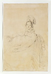 デストゥーシュ夫人、旧姓アルマンド・エドミー・シャルトン、肖像画の時点では建築家デストゥーシュと新婚であった。 作： ジャン・オーギュスト・ドミニク・アングル