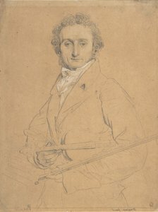 Niccolò Paganini 1784-1840, 1830年頃。 作： Jean Auguste Dominique Ingres