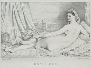 オダリスク 作： Jean Auguste Dominique Ingres