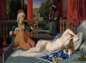 オダリスク ウィズ スレーブ 作： Jean Auguste Dominique Ingres