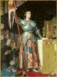 シャルル7世の聖骸布に描かれたジョーン・オブ・アーク（1412～1431）の肖像（1429年） - ジャン＝オーギュスト＝ドミニク・アングル（1780～1867年）の絵画 作： Jean Auguste Dominique Ingres