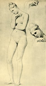 ストラトニツェの姿に関する研究、c1834-1840、1943年。 作： Jean Auguste Dominique Ingres