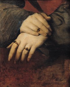 ラファエルによるマッダレーナドニの肖像画の後の女性の手の研究 作： Jean Auguste Dominique Ingres