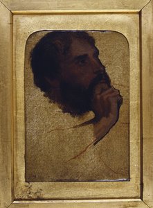 「医師の間のイエス」の老人の頭の研究 作： Jean Auguste Dominique Ingres