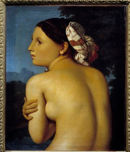 浴衣姿。ジャン・オーギュスト・ドミニク・アングル（1780-1867）の絵画 作： Jean Auguste Dominique Ingres
