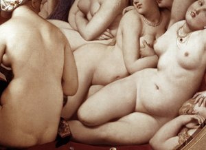 ターキッシュ・バス、細部（1862年、木に油彩 作： Jean Auguste Dominique Ingres