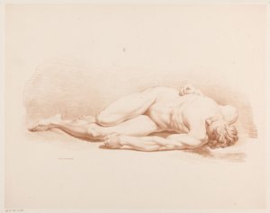 リクライニング裸の男 作： Jean Augustin Daiwaille
